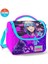 Kids Mor Pembe Anime Kedi Desenli Üç Bölmeli Çekçekli Okul 3'lü Çanta Seti 3SET23953 2