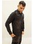 Caz 2701 Black Stone Çift Cep Çıtçıtlı Denim Erkek Kot Gömlek Füme 4