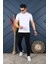 Erkek Basic Bisiklet Yaka T-Shirt & Iki Iplik Eşofman Altı Regular Fit Eşofman Takımı 1