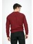 Newdwade Erkek O Yaka Sweatshirt Bordo 3