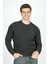 Newdwade Erkek O Yaka Sweatshirt Antrasit 2