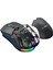 Nexus Air V1 Kablosuz 10000 Dpi Pixart PMW3325 Sensör Makro Yazılımlı & Değiştirilebilir Kapaklı RGB Kablosuz Gaming Mouse - Siyah (2.4 GHz Kablosuz + BT5.1 + Type-C ile Kullanım Desteği) 5