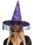 Halloween Sarkan Dantelli Cadı Şapkası Yetişkin Mor Renk 1 Adet 40 cm 1