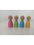 Ahşap Oyuncak Renkli Peg Bebekler, Park Setine ve Arabalara Uyumlu Pegdoll- Set3 1