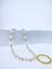 Tamaltıntakmakiçin Kolye Altın Kaplama 54 Cm. 10MMKAPLAMA Inci + 8mm Kristal Camboncuk Klasik Model 1