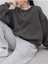 Kadın Gül Kurusu Dikiş Detaylı Bisiklet Yaka Sweatshirt 2