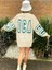 Kadın Bej Kolları Vivid Color Chicago Baskılı Oversize Bisiklet Yaka Sweatshirt 3