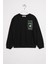 Ön Arka Dijital Baskı Detaylı Siyah Renk Erkek Çocuk Sweatshirt 1