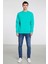 Travis Erkek Yumuşacık Kumaşlı Regular Fit Yuvarlak yakalı Yeşil Sweatshirt 3