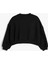 Crop Sweatshirt Kelebek Baskılı Uzun Kollu Bisiklet Yaka 2