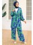 Bengül Kimono Pantolon Ikili Takım 1111 - Yeşil 4