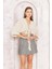Kadın Bej Önden Bağlamalı Crop Kimono DM7004 1