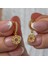 Gümüş Sallantılı Gold Halka Kadın Küpe 2