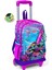 Kids Pembe Mor Kaplumbağa Desenli Üç Bölmeli Çekçekli Okul 3'lü Çanta Seti 3SET23956 4