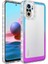 Xiaomi Redmi Note 10S Kılıf Simli ve Renk Geçiş Tasarımlı Lens Korumalı Park Kapak - Mavi - Mor 1