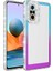 Xiaomi Redmi Note 10 Pro Kılıf Simli ve Renk Geçiş Tasarımlı Lens Korumalı Park Kapak - Mavi - Mor 1