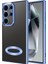 Cepte Aksesuar Galaxy S24 Ultra Kılıf Kamera Korumalı Logo Gösteren Zore Omega Kapak-Sierra Mavi 1