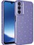 Galaxy A24 Kılıf Kamera Korumalı Simli Lüks Zore Koton Kapak-Mor 1