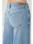 Kadın Wideleg Jean Pantolon Açık Mavi Normal Bel Düğmeli C 4530-207 Günlük Stil 5