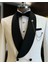 İtalyan Stil Slim Fit Şal Yaka Kruvaze Ceket Pantolon Damatlık Set Beyaz T12028 4
