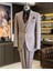 İtalyan Stil Ceket Yelek Pantolon Takım Elbise Bordo T12561 1