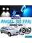 Ford Focus 2 2004-2008 Uyumlu Üniversal Mercekli Angel Sis Farı Metal Su Geçirmez 76 mm Buz Mavi Halkalı Gündüz Farı Angel Eyes 2 Adet 1