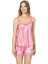 Shopidik Koyu Pembe saten Babydoll Şort Takım 1