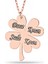Gümüş Rose Dört Yaprak Isimli Yonca Bayan Kolye 1