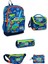 Kids Saks Mavi Grafiti Desenli 5'li Okul Çanta Seti 5SET23767 1