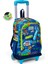 Kids Saks Mavi Grafiti Desenli Üç Bölmeli Çekçekli Okul 3'lü Çanta Seti 3SET23967 4