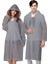 1 Adet 1.kalite Gri Yağmurluk Vıp Unısex Raın Coat Şapkalı Çıtçıtlı Yağmurluk Gri Outdoor Yağmurluk 1