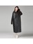 1 Adet 1.kalite Siyah Yağmurluk Vıp Unısex Raın Coat Şapkalı Çıtçıtlı Yağmurluk Outdoor Yağmurluk 5