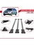 Skoda Fabia 1 Combi (6y) 2000-2006 Arası ile Uyumlu Fly Model Ara Atkı Tavan Barı Gri 3 Adet 4
