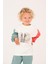 Erkek Çocuk Renkli Baskı Nakış Detaylı Sweatshirt - Mint 1
