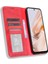 Xiaomi Redmi 13 5g/13 4g Kılıf Retro Pu Deri Cüzdan Telefon Kapağı-Kırmızı (Yurt Dışından) 4