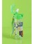 Muggle Mikro Lisanslı Yeşil Ayı Teddy Şeffaf Desenli Pipetli Erkek Matara Suluk 500ML 3