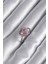 Pirinç Gümüş Renk Pembe Zirkon Taş Kalp Charm Model Kadın Yüzük 1