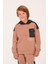Unisex Çocuk Kapüşonlu Sweatshirt - Vizon 1