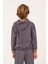 Unisex Çocuk Kapüşonlu Sweatshirt - Antrasit 2