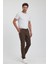 Theseason Erkek Kahverengi Gabardin Pamuklu Keten Slim Fit Yan Cep Esnek Chino Pantolon 4