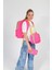 Quilted Sırt Çantası Pink K1771 4
