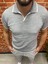 Gri Polo Yaka Triko T-Shirt 2