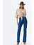 Ispanyol Paça Kot Pantolon Yüksek Bel Slim Fit Düğme Detaylı - Flare Jeans 1