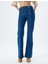 Ispanyol Paça Kot Pantolon Yüksek Bel Slim Fit Düğme Detaylı - Flare Jeans 3