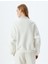Basic Oversize Sweatshirt Uzun Kollu Bisiklet Yaka Dikiş Detaylı 4