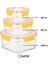 3 Lü Pratik Silikon Contalı Sızdırmaz Kapaklı Sağlam Istiflenebilir Saklama Kapları 3