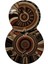 Shape Koleksiyonu Kahve Tonlarda Soyut Desenli Dokuma Taban Modern Dekoratif Halı SHAPE73 3