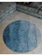 Shape Koleksiyonu Yuvarlak Mavi Tonlarda Soyut Desenli Dokuma Taban Halı SHAPE126 2