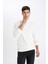 Slim Fit Dar Kesim Yarım Balıkçı Yaka Basic Düz Triko Kazak R1127AZ24WN 4
