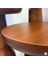 Wood Wooden 3’lü Set Mantar Yan Sehpa Ahşap Modern Ceviz Renk Fiskos Çiçeklik 2